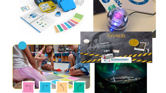 Helgeaktiviteter ved nordnorsk vitensenter 2026 påske-juni Viser robotene Sphero indi og bolt, nordlysfilm og planetariumsfilmen extreme auroras og krimlab